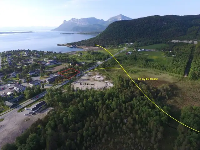 Trasé for eventuell ny E6 - Dette er bare en skisse og ingen fasit for hvordan det eventuelt kan bli.