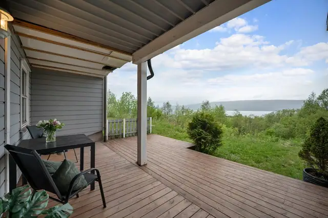 Flott terrasse med en nydelig utsikt