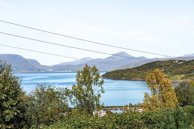 Utsikt mot båthavnen og Framnes.